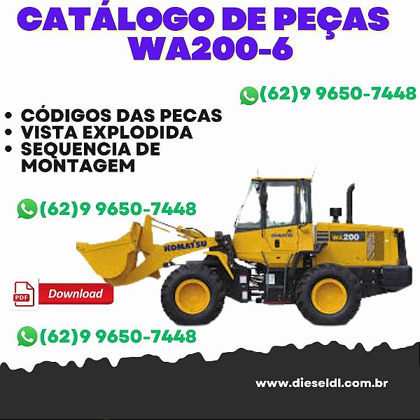 CATÁLOGO DE PEÇAS CARREGADEIRA WA200-6 KOMATSU