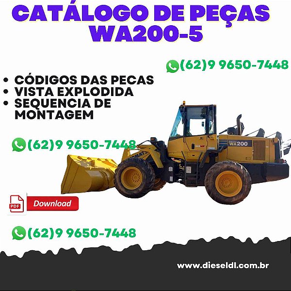 CATÁLOGO DE PEÇAS CARREGADEIRA WA200-5 KOMATSU