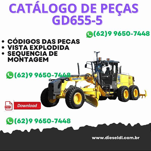 CATÁLOGO DE PEÇAS MOTO NIVELADORA GD655-5 KOMATSU