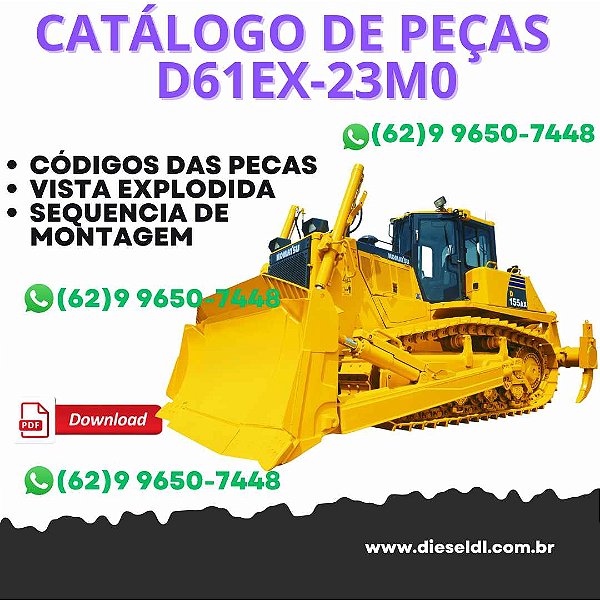 CATÁLOGO DE PEÇAS TRATOR DE ESTEIRA D61EX-23M0 KOMATSU