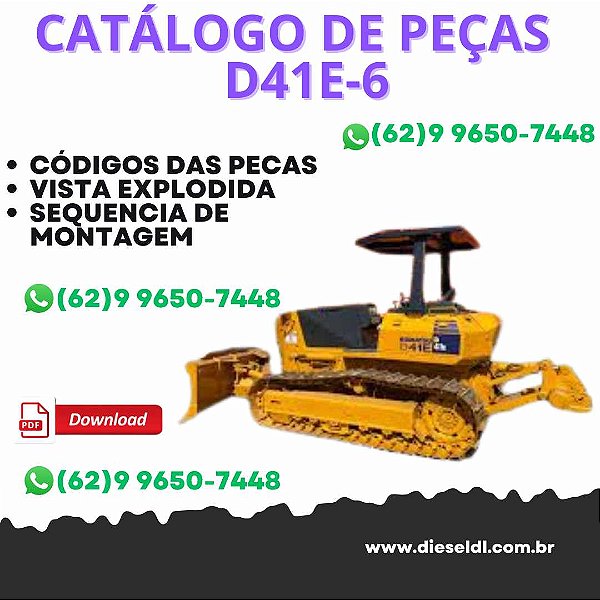 CATÁLOGO DE PEÇAS TRATOR DE ESTEIRA D41E-6 KOMATSU