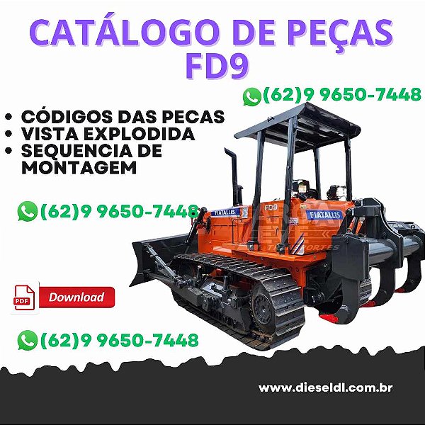 CATÁLOGO DE PEÇAS TRATOR ESTEIRAS FD9  FIATALLIS