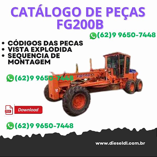 CATÁLOGO DE PEÇAS MOTONIVELADORA FG200B  FIATALLIS