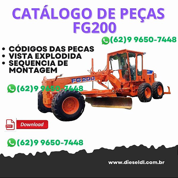 CATÁLOGO DE PEÇAS MOTONIVELADORA  FG140 FG160 FG200 FIATALLIS
