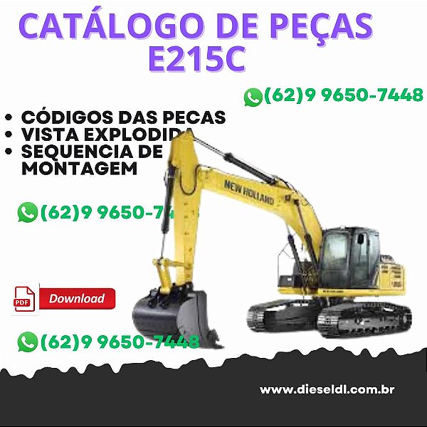 CATALOGO DE PEÇAS   ESCAVADEIRA E215C E245 NEW HOLLAND
