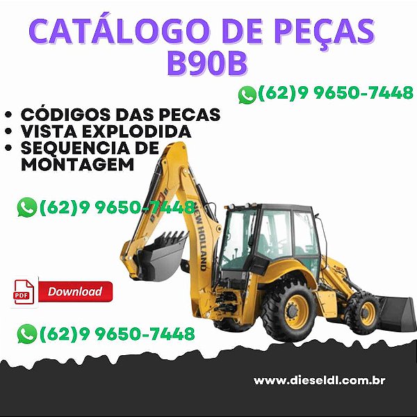 CATALOGO DE PEÇAS RETRO ESCAVADEIRA B90B   B95BLR B100B  B110B B15B TIER 3   NEW HOLLAND