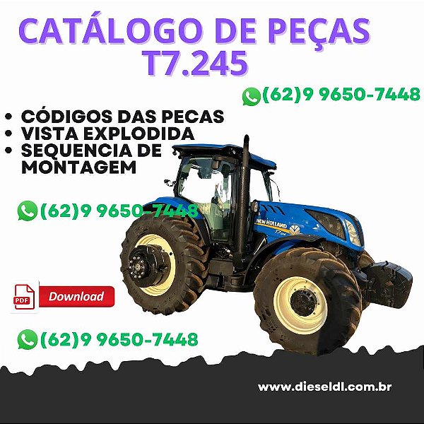 CATALOGO DE PEÇAS TRATOR T7.245 NEW  HOLLAND