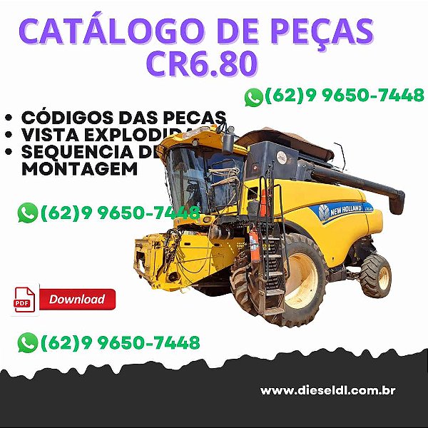 CATALOGO DE PEÇAS COLHEITADEIRA PES CR6.80  NEW HOLLAND