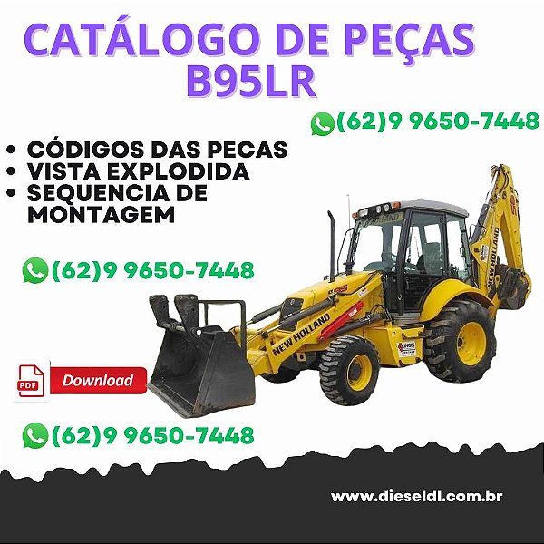 CATALOGO DE PEÇAS RETROESCAVADEIRA B95LR NEW HOLLAND
