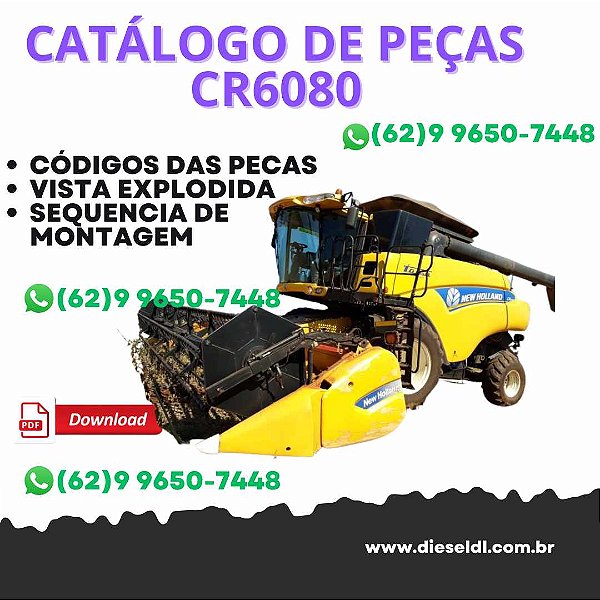 CATALOGO DE PEÇAS COLHEITADEIRA  CR6080 NEW HOLLAND