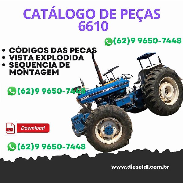 CATALOGO DE PEÇAS TRATORES FORD 4610 5610 6610 7610 4600 5600 6600 NEW HOLLAND