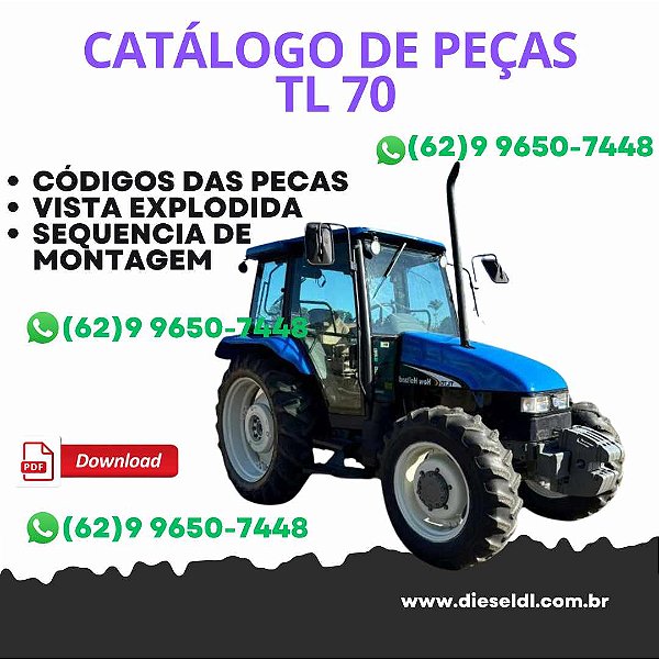 CATALOGO DE PEÇAS TRATOR TL 55 65 70 75 80 90 100 NEW HOLLAND