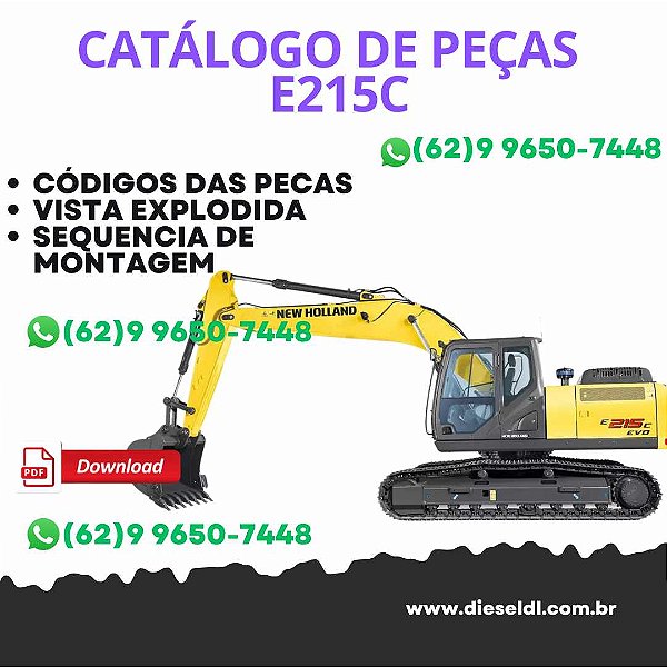 CATALOGO DE PEÇAS  ESCAVADEIRA E215C E245C NEW HOLLAND