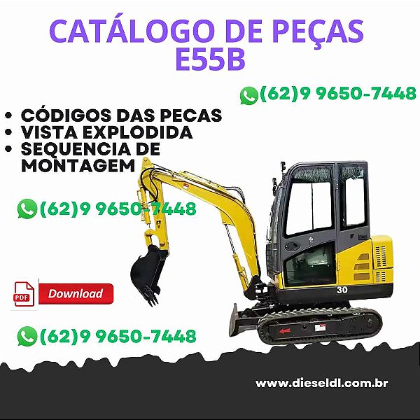 CATALOGO DE PEÇAS   MINI ESCAVADEIRA E55B NEW HOLLAND