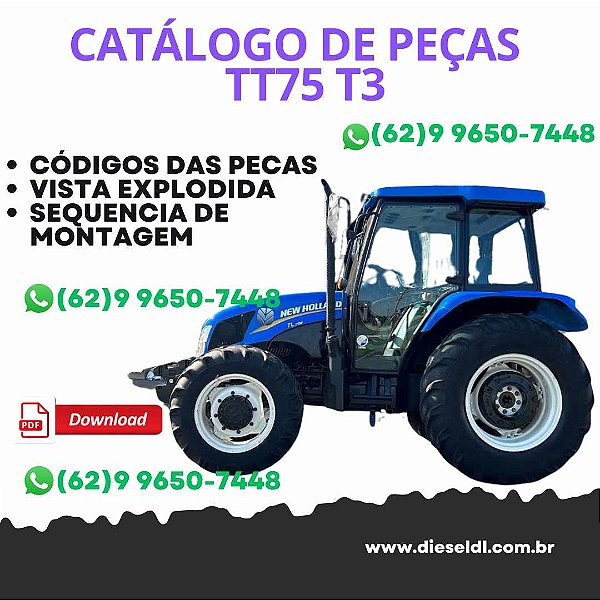 CATALOGO DE PEÇAS TRATOR TT75 T3 NEW HOLLAND