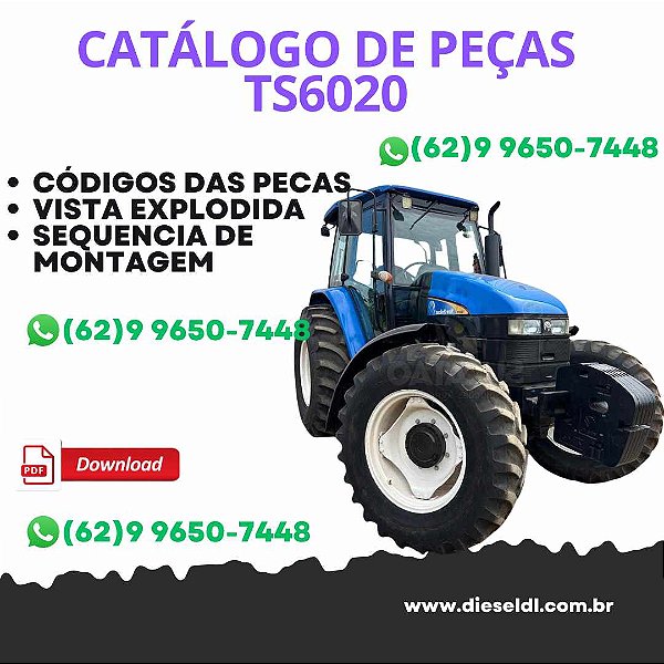 CATALOGO DE PEÇAS TRATOR TS6000 TS6020 TS6030 TS6040 NEW HOLLAND