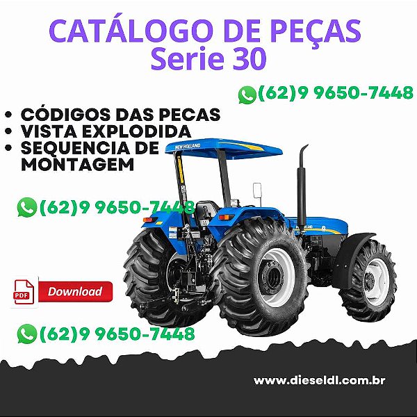 CATALOGO DE PEÇAS TRATOR TRATORES SERIE 30 NEW HOLLAND
