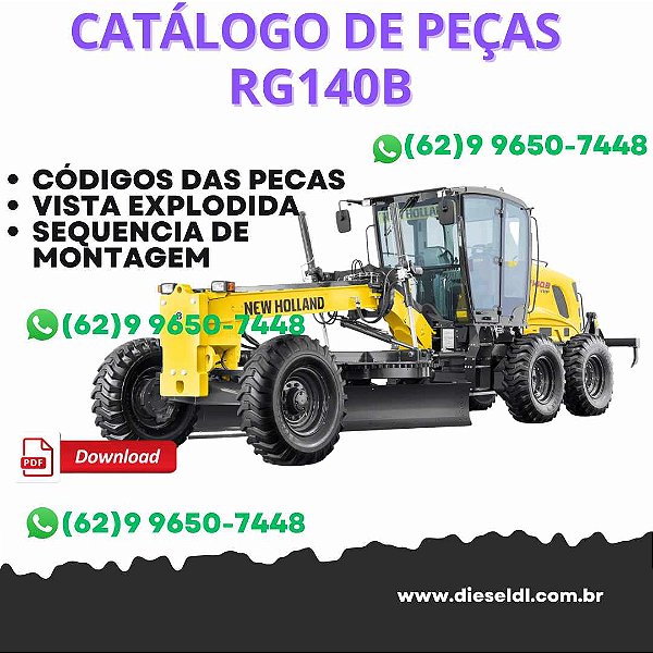 CATÁLOGO DE PEÇAS MOTONIVELADORAS RG140B RG170B RG200B NEW HOLLAND