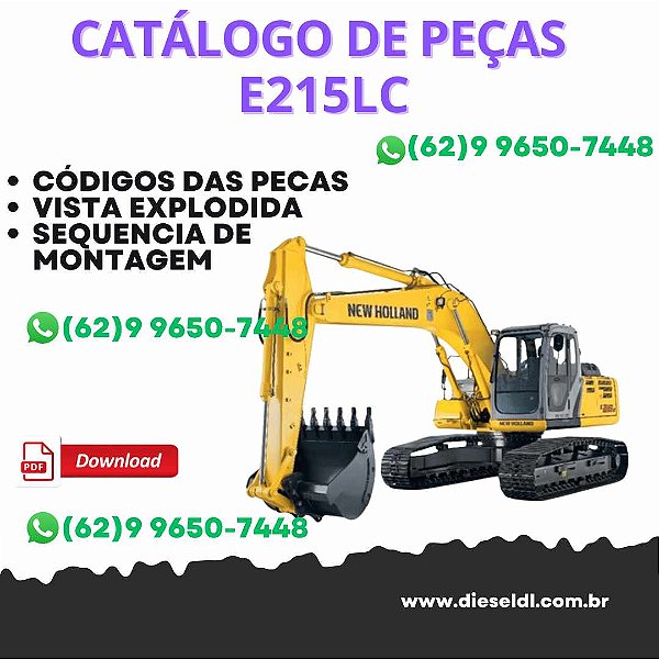 CATÁLOGO DE PEÇAS ESCAVADEIRA E215LC E215ME NEW HOLLAND