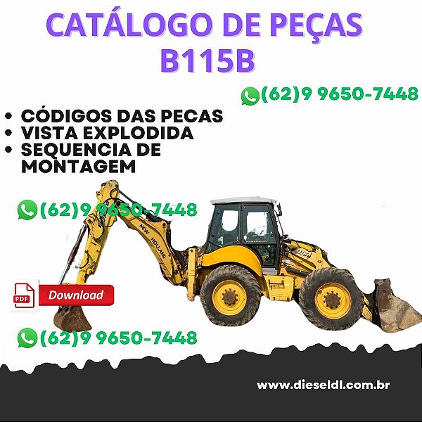 CATÁLOGO DE PEÇAS RETROESCAVADEIRA B115B NEW HOLLAND