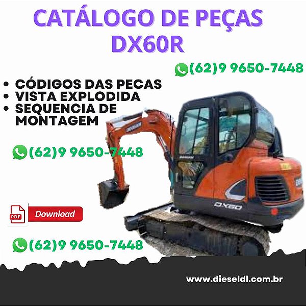CATÁLOGO DE PEÇAS  ESCAVADEIRA COMPACTA DX60R DOOSAN