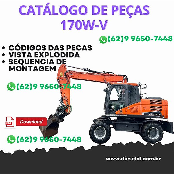 CATÁLOGO DE PEÇAS ESCAVADEIRA S DE RODAS 170W-V DOOSAN