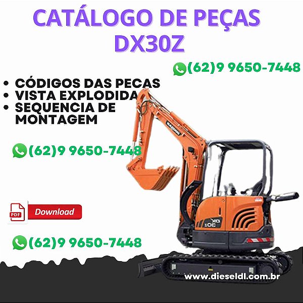 CATÁLOGO DE PEÇAS  ESCAVADEIRA DX30Z  DOOSAN