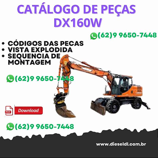 CATÁLOGO DE PEÇAS  ESCAVADEIRA DX140W DX160W DOOSAN