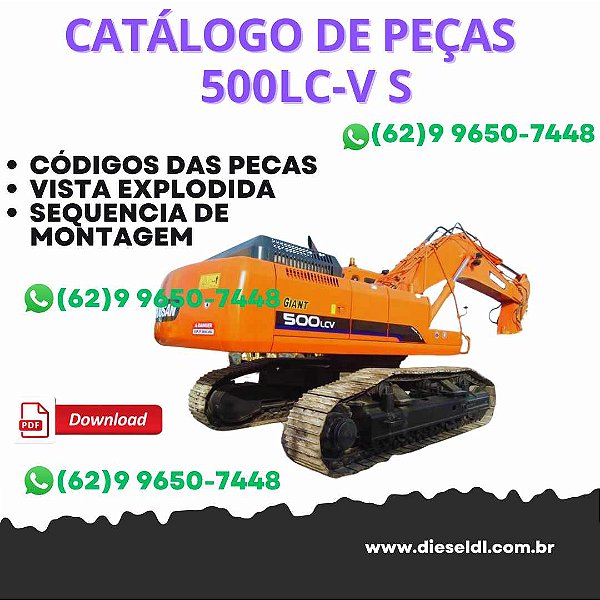 CATÁLOGO DE PEÇAS  ESCAVADEIRA SOLAR 500LC-V S500LC-V  DOOSAN
