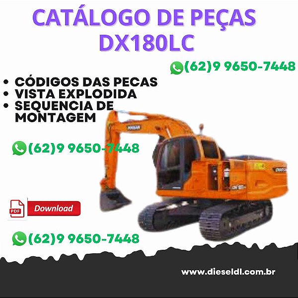 CATÁLOGO DE PEÇAS ESCAVADEIRA DX180LC DOOSAN