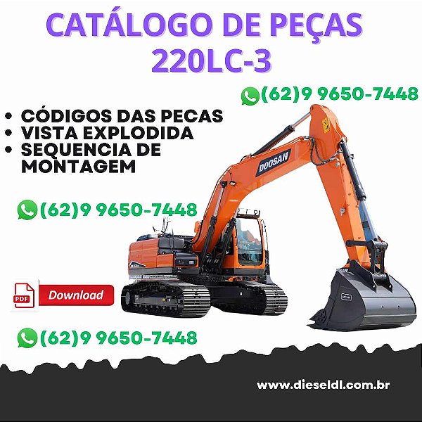CATÁLOGO DE PEÇAS  ESCAVADEIRA SOLAR 220LC-3 DOOSAN