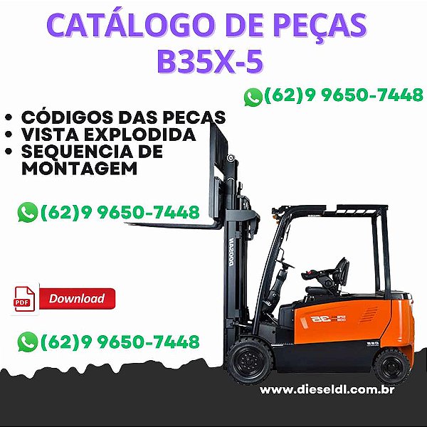 CATÁLOGO DE PEÇAS EMPILHADEIRAS B22X-5 B25X-5 B30X-5 B35X-5 DOOSAN