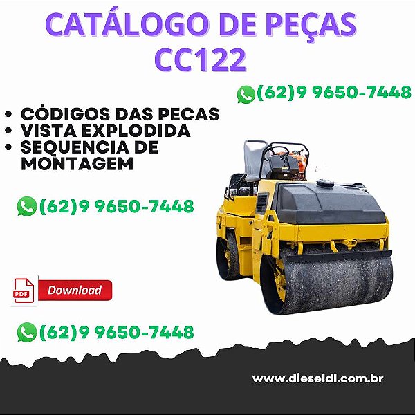 CATALOGO DE PEÇAS ROLO COMPACTADOR CC122  DYNAPAC