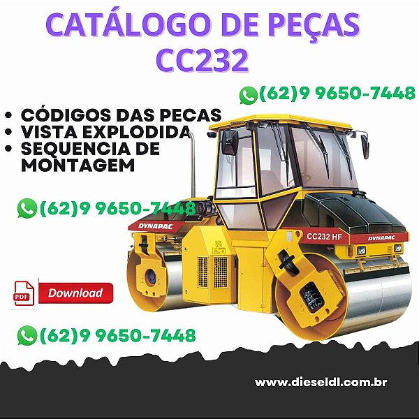 CATALOGO DE PEÇAS ROLO COMPACTADOR CC232 DYNAPAC