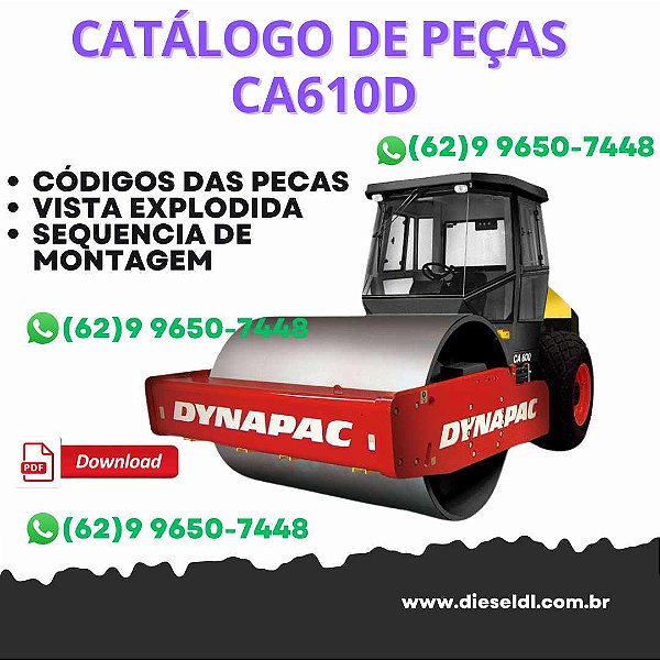 CATALOGO DE PEÇAS ROLO COMPACTADOR  CA610D DYNAPAC