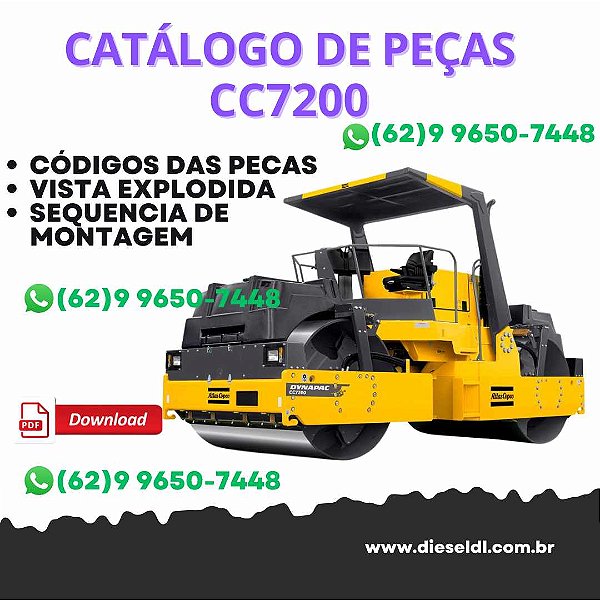 CATALOGO DE PEÇAS ROLO COMPACTADOR  CC7200  DYNAPAC