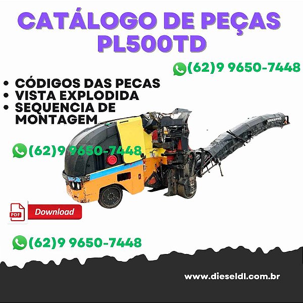CATALOGO DE PEÇAS  FRESADORA COMPACTAP PL500TD DYNAPAC