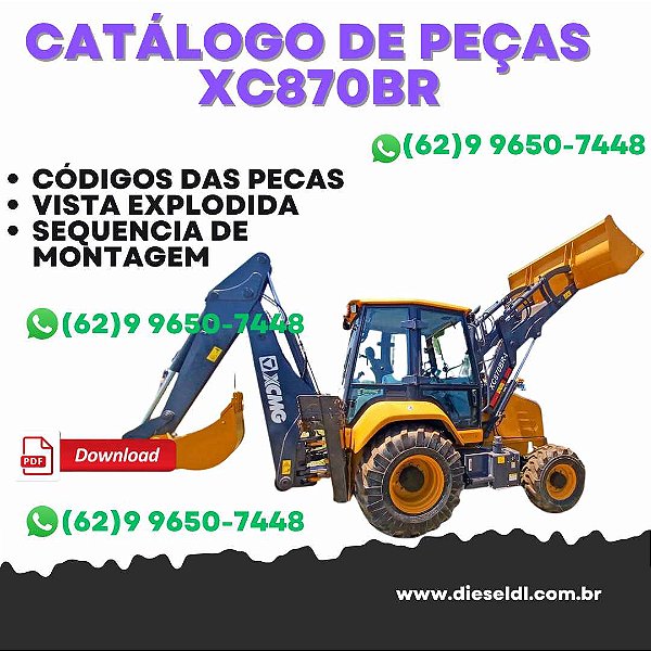 CATÁLOGO DE PEÇAS RETRO ESCAVADEIRAXC 870BR  XCMG