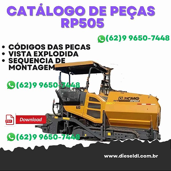 CATÁLOGO DE PEÇAS  PAVIMENTADORA RP505 XCMG