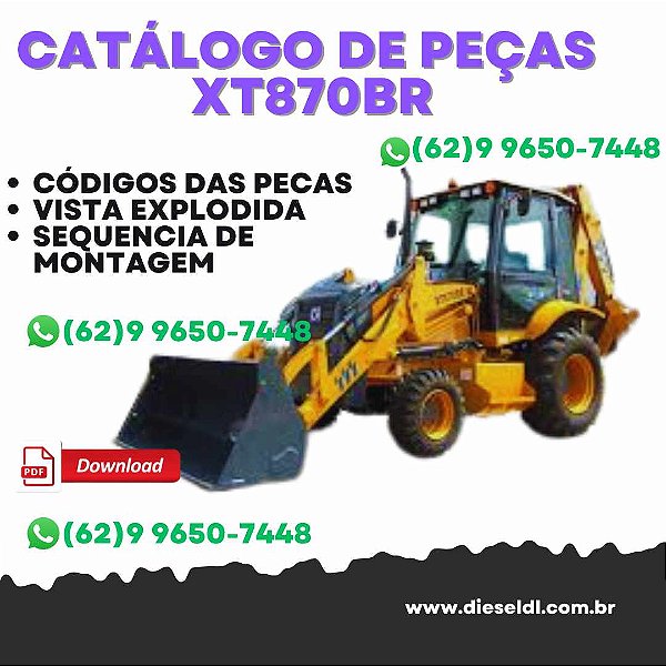 CATÁLOGO DE PEÇAS RETROESCAVADEIRA XT870BR   XCMG