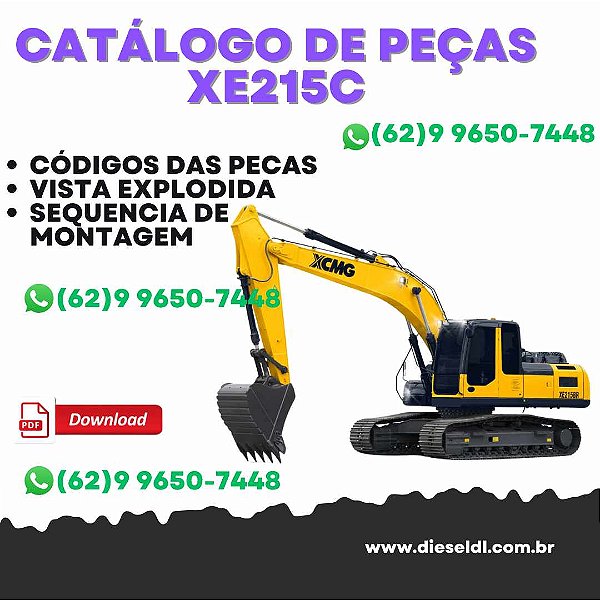 CATÁLOGO DE PEÇAS ESCAVADEIRA  XE215C XCMG