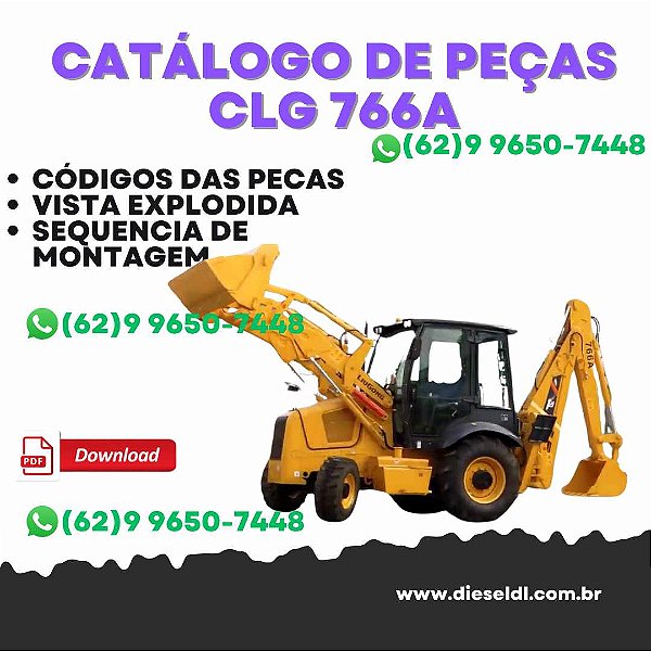 CATÁLOGO DE PEÇAS   RETROESCAVADEIRA CLG 766A LIUGONG