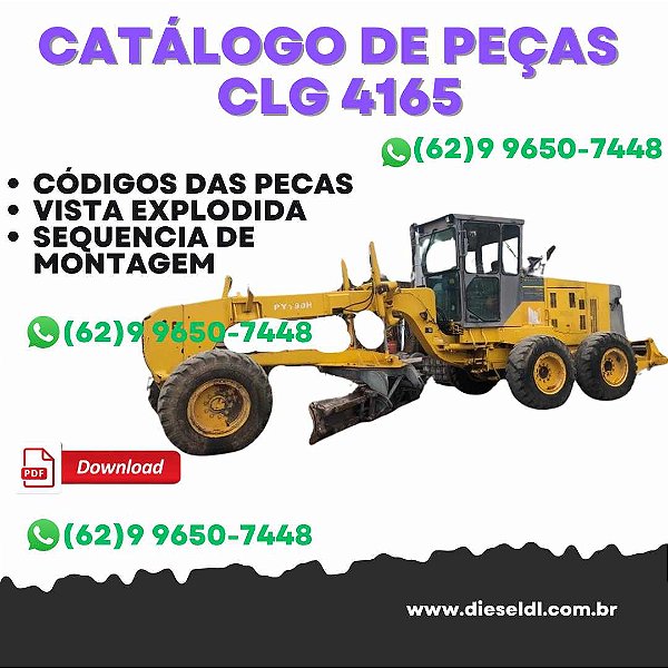 CATALOGO DE PEÇAS MOTONIVELADORA CLG 4165 SDLG