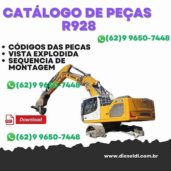 MANUAL DE SERVIÇO ESCAVADEIRAS R922 R924 R926 R928 R930 R934 R938 R945  LIEBHER