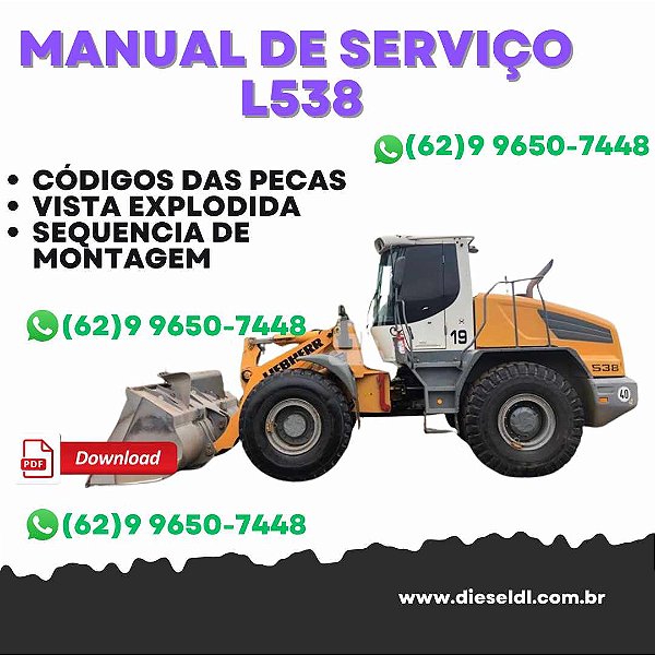 MANUAL DE SERVIÇO CARREGADEIRA L538 LIEBHER