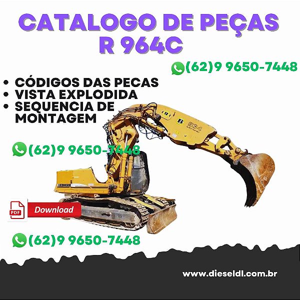 CATALOGO DE PEÇAS  ESCAVADEIRA R 964C LIEBHERR