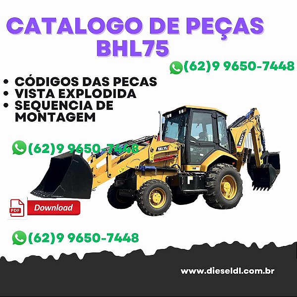 CATALOGO DE PEÇAS RETROESCAVADEIRA BHL75  SANY