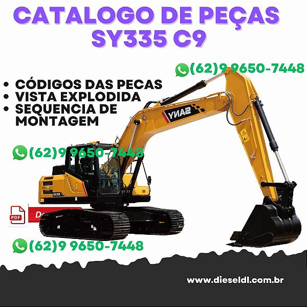 CATALOGO DE PEÇAS ESCAVADEIRA SY335 C9  SANY