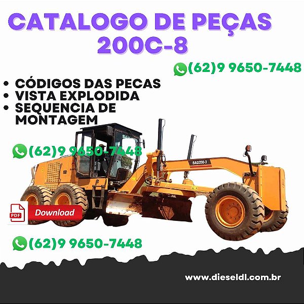 CATALOGO DE PEÇAS  MOTONIVELADORA 200C-8 SANY