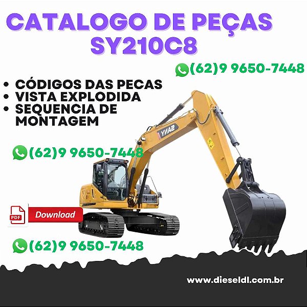 CATALOGO DE PEÇAS ESCAVADEIRA SY210C8 SANY